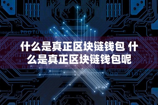 什么是真正区块链钱包 什么是真正区块链钱包呢