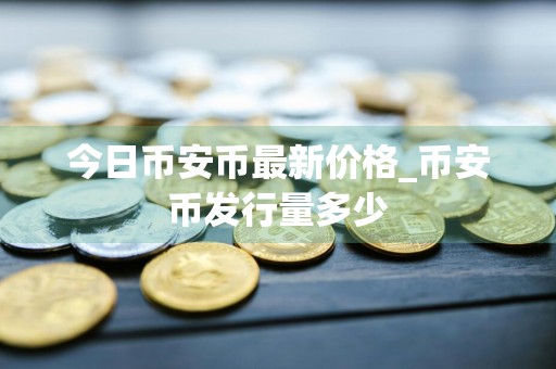 今日币安币最新价格_币安币发行量多少