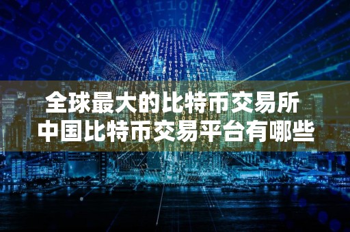 全球最大的比特币交易所 中国比特币交易平台有哪些