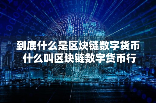 到底什么是区块链数字货币 什么叫区块链数字货币行业?