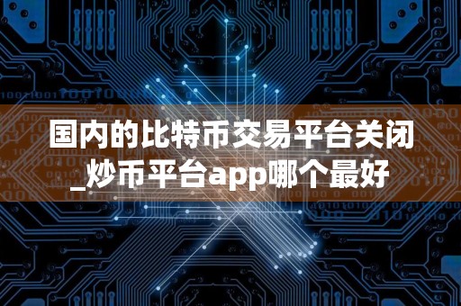 国内的比特币交易平台关闭_炒币平台app哪个最好