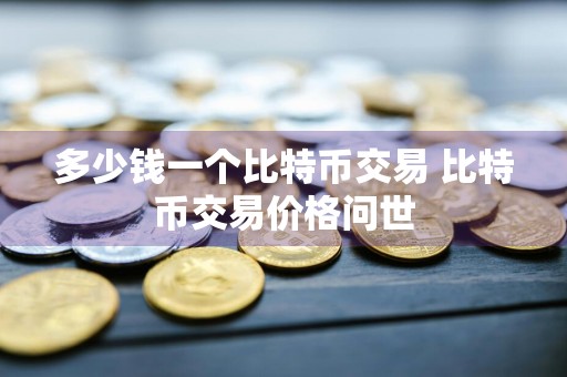 多少钱一个比特币交易 比特币交易价格问世