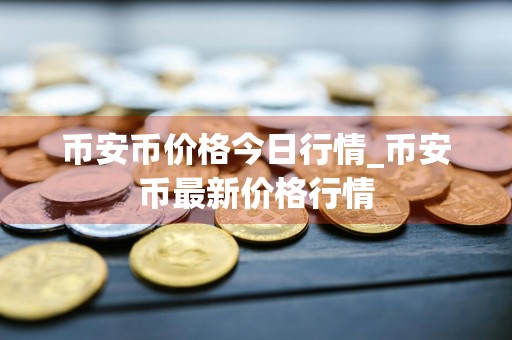 币安币价格今日行情_币安币最新价格行情