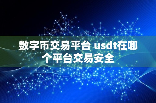 数字币交易平台 usdt在哪个平台交易安全