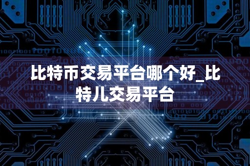 比特币交易平台哪个好_比特儿交易平台