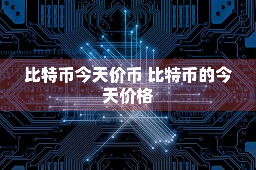 比特币今天价币 比特币的今天价格