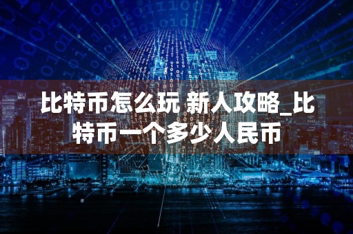 比特币怎么玩 新人攻略_比特币一个多少人民币