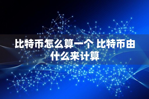 比特币怎么算一个 比特币由什么来计算