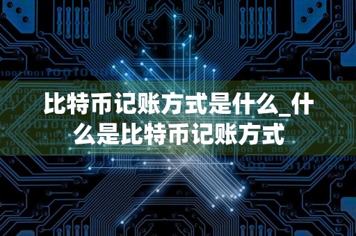 比特币记账方式是什么_什么是比特币记账方式