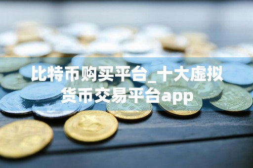 比特币购买平台_十大虚拟货币交易平台app