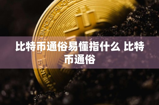 比特币通俗易懂指什么 比特币通俗