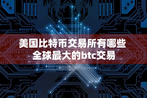 美国比特币交易所有哪些 全球最大的btc交易