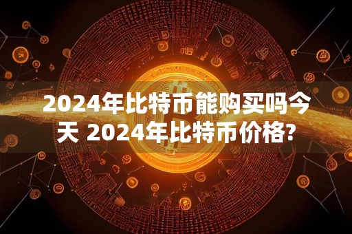 2024年比特币能购买吗今天 2024年比特币价格?