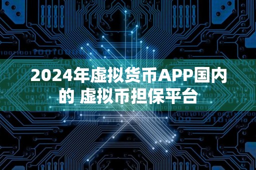 2024年虚拟货币APP国内的 虚拟币担保平台