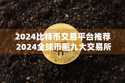 2024比特币交易平台推荐 2024全球币圈九大交易所