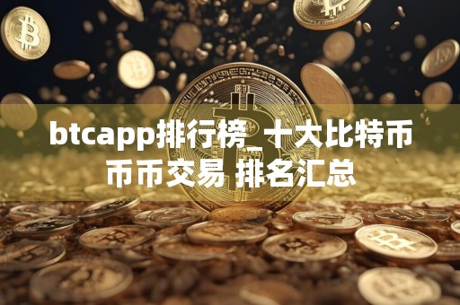 btcapp排行榜_十大比特币币币交易 排名汇总