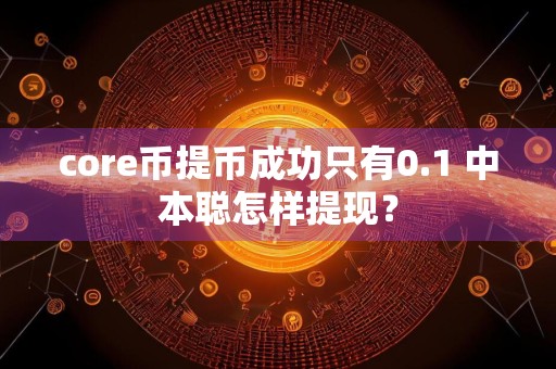 core币提币成功只有0.1 中本聪怎样提现？