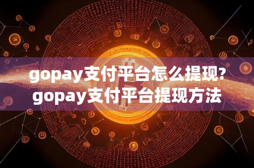 gopay支付平台怎么提现?gopay支付平台提现方法